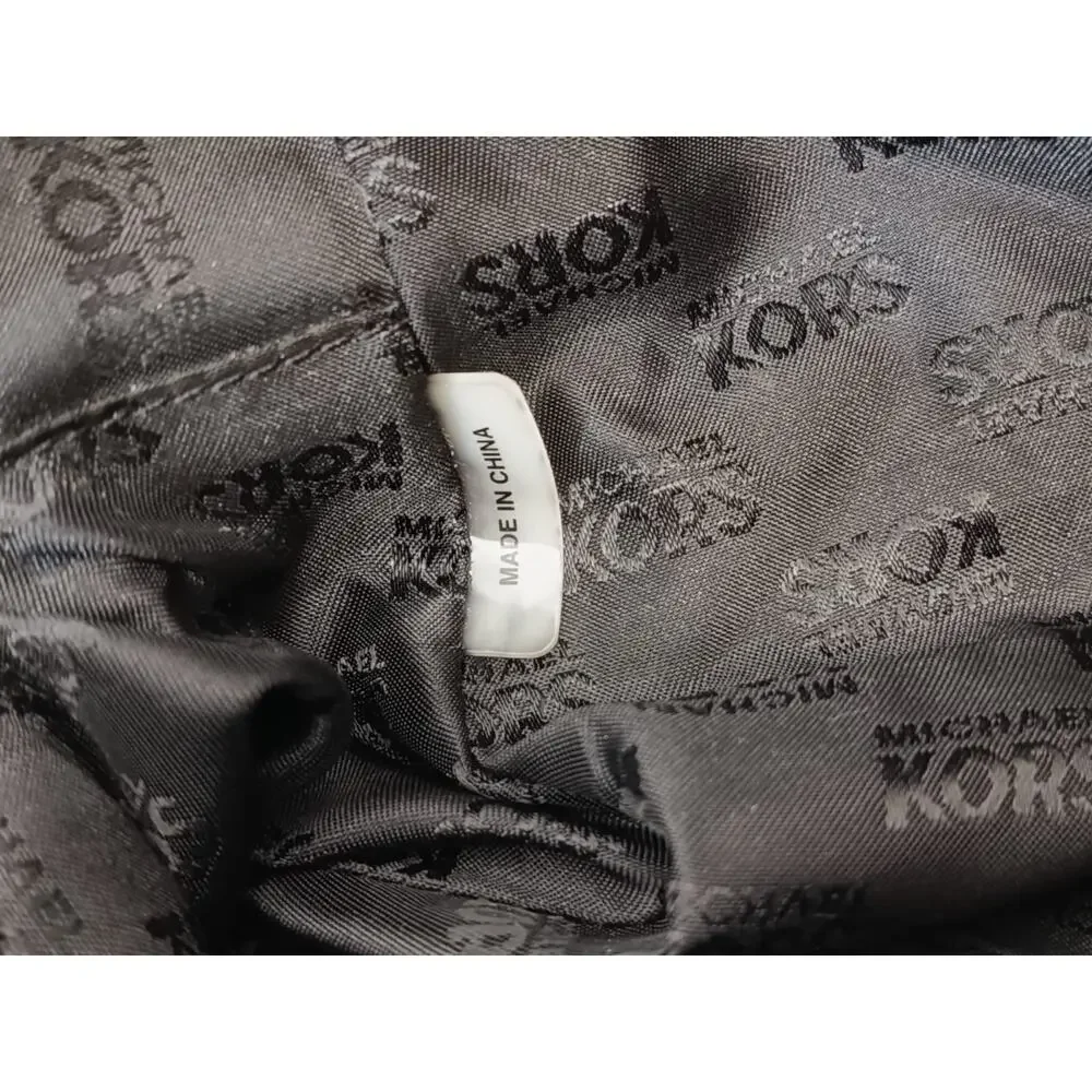 Michael Kors Buckle Satchel Shoulder Handbag Y2K Retro Purse Black